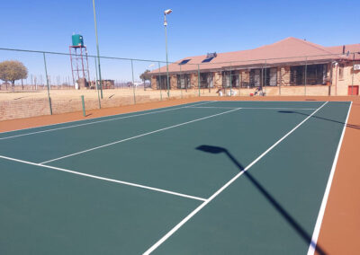 completed tennis court by proten surface