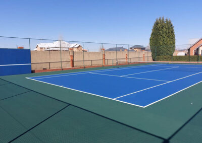 completed tennis court by proten surface