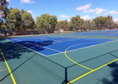completed construction on sports courts