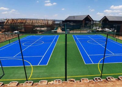 completed construction on sports courts