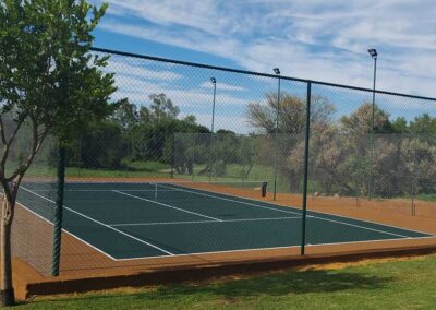 completed tennis court by proten surface