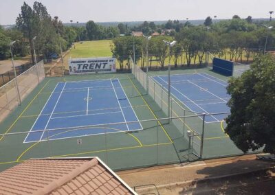 completed tennis court by proten surface