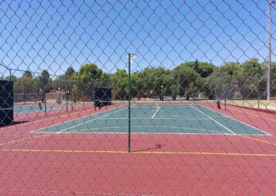 completed tennis court by proten surface