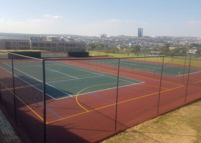 completed tennis court by proten surface