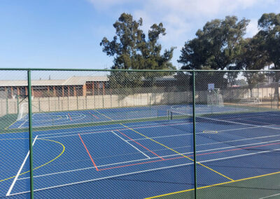 completed tennis court by proten surface