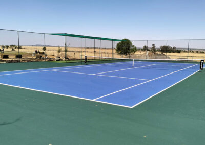 proten surface: tennis-with-cricket court construction